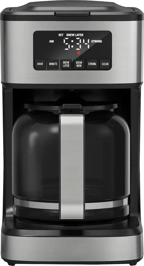PRO - 12-Cup Programmable Coffee Maker - Stainless Steel