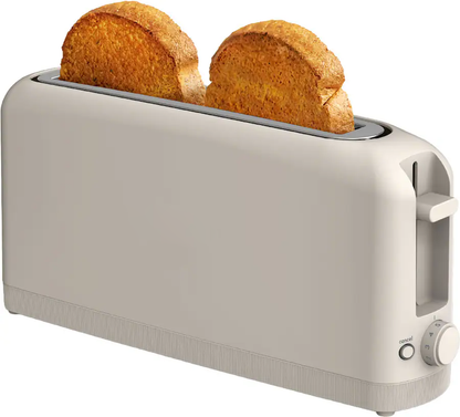 Fits-anywhere Kitchenware: 2-Slice Slim Toaster with Long Wide Slot - Plum