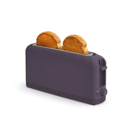 Fits-anywhere Kitchenware: 2-Slice Slim Toaster with Long Wide Slot - Plum