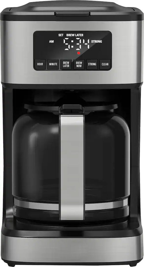 PRO - 12-Cup Programmable Coffee Maker - Stainless Steel