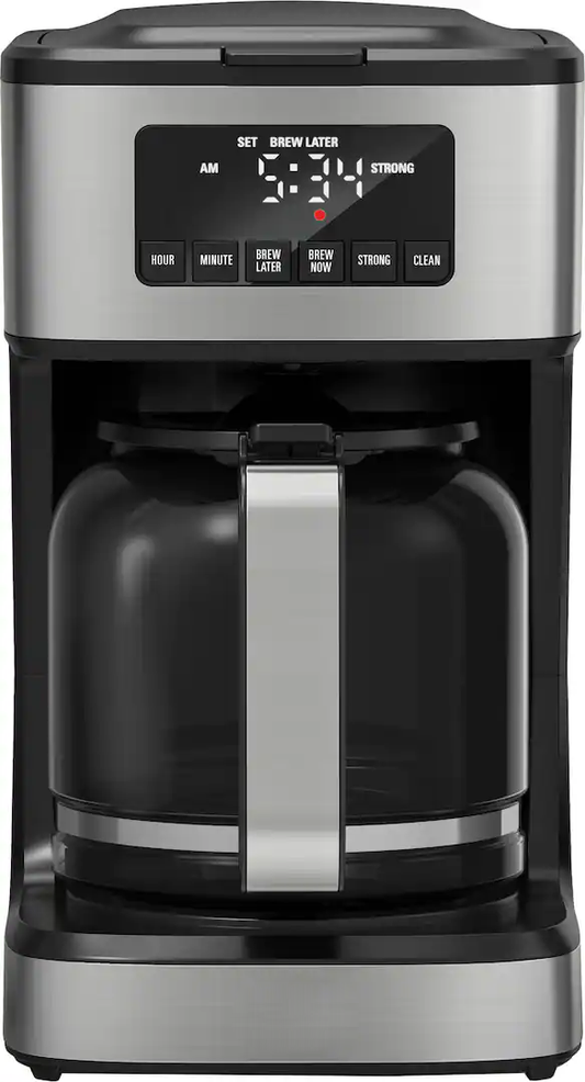 PRO - 12-Cup Programmable Coffee Maker - Stainless Steel
