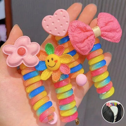 Colorful Telephone Line Hair Bands