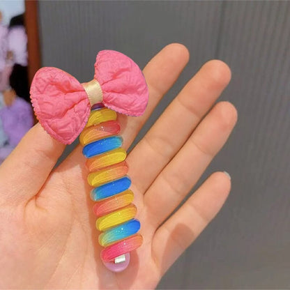 Colorful Telephone Line Hair Bands